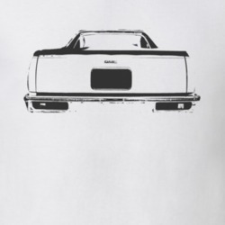 1978 GMC CABALLERO Rear View Black Graphic Light T Shirt