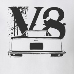 1978 GMC CABALLERO Rear View Black Graphic With V8 LightT Shirt