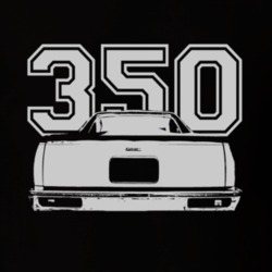 1978 GMC CABALLERO Rear View White Graphic With Engine Size Dark T Shi