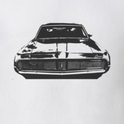 1969 MERCURY COUGAR ELIMINATOR Faded Look Grill View Black Graphic Lig
