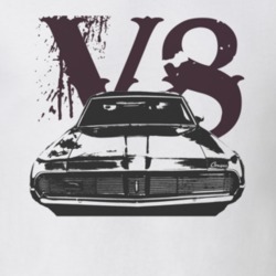 1969 MERCURY COUGAR ELIMINATOR Faded Look Grill View Black Graphic Wit