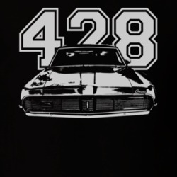 1969 MERCURY COUGAR ELIMINATOR Faded Look Grill View White Graphic Wit