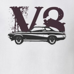 1969 MERCURY COUGAR ELIMINATOR Faded Look Side View Black Graphic With