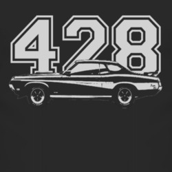 1969 MERCURY COUGAR ELIMINATOR Faded Look Side View White Graphic With