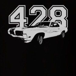 1970 MERCURY COUGAR ELIMINATOR Faded Look Side View White Graphic With