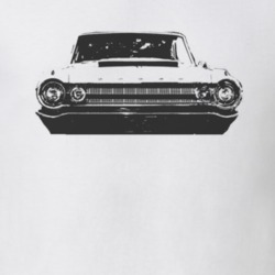 1964 DODGE POLARA Faded Look Grill View Black Graphic Light T Shirt