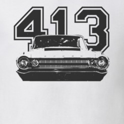 1964 DODGE POLARA Faded Look Grill View Black Graphic With Engine Size