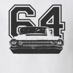 1964 DODGE POLARA Faded Look Grill View Black Graphic With Year Light 