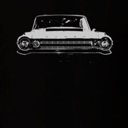1964 DODGE POLARA Faded Look Grill View White Graphic Dark T Shirt