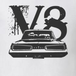 1967 DODGE POLARA Faded Look Rear View Black Graphic With V8 Light T S