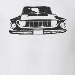 1962 DODGE POLARA Faded Look Grill View Black Graphic Light T Shirt