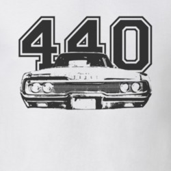 1966 DODGE POLARA Faded Look Grill View Black Graphic With Engine Size