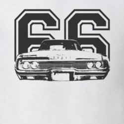 1966 DODGE POLARA Faded Look Grill View Black Graphic With Year Light 