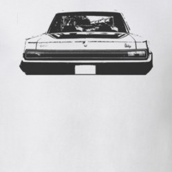 1968 DODGE POLARA Faded Look Rear View Black Graphic Light T Shirt