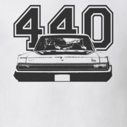 1968 DODGE POLARA Faded Look Rear View Black Graphic With Engine Size 