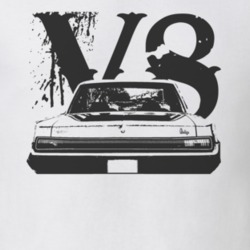 1968 DODGE POLARA Faded Look Rear View Black Graphic With V8 Light T S
