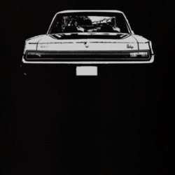 1968 DODGE POLARA Faded Look Rear View White Graphic DarkT Shirt