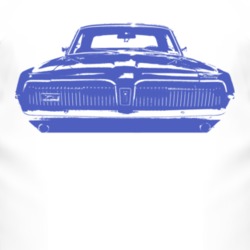 1968 Mercury Cougar Grill View Faded Look T Shirt