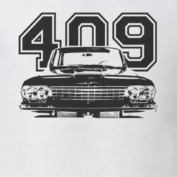 1962 CHEVY BISCAYNE Faded Look Grill View Black Graphic With Engine Si