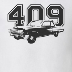 1962 CHEVY BISCAYNE Faded Look Side View Black Graphic With Engine Siz