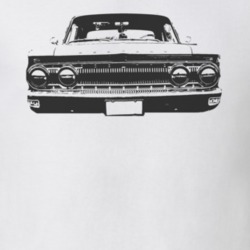 1962 MERCURY COMET Faded Look Grill View Black Graphic Light T Shirt