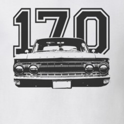 1962 MERCURY COMET Faded Look Grill View Black Graphic With Engine Siz