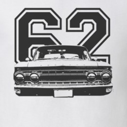 1962 MERCURY COMET Faded Look Grill View Black Graphic With Year Light