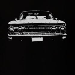 1962 MERCURY COMET Faded Look Grill View White Graphic Dark T Shirt
