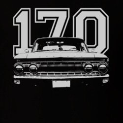 1962 MERCURY COMET Faded Look Grill View White Graphic With Engine Siz