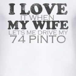 I Love It When My Wife Lets Me Drive My 1974 Pinto Funny Distressed Lo