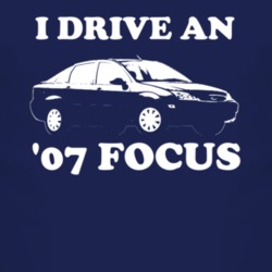 I Drive A 2007 Focus Side View Dark T Shirt