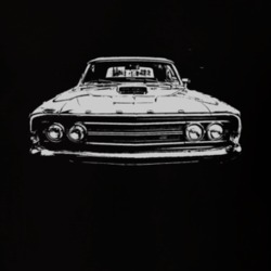 1969  TORINO GT Grill View Faded Look White Graphic Dark T Shirt