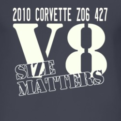 2010 Corvette Z06 427 V8 Size Matters Funny Dark T Shirt