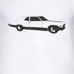 1967 CHEVY BISCAYNE Faded Look Side View Black Graphic Light T Shirt