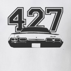1967 CHEVY BISCAYNE Faded Look Rear View With Engine Size Black Graphi