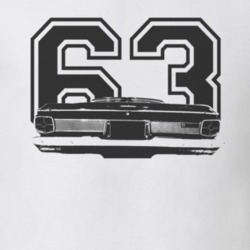 1963 Plymouth Fury Faded Look Rear View With Year Dark Graphic Light T