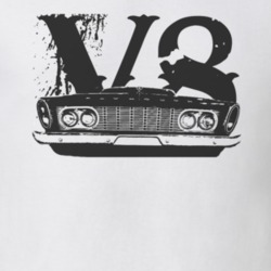 1963 Plymouth Fury Faded Look Grill View With V8 Black Graphic Light T