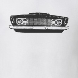 1963 Plymouth Fury Faded Look Grill View Black Graphic Light T Shirt