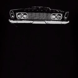 1963 Plymouth Fury Faded Look Grill View White Graphic Dark T Shirt