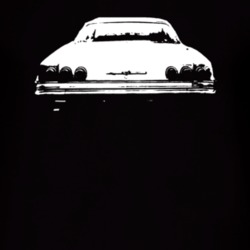1965 Chevy Impala Rear View Faded Look Dark T Shirt