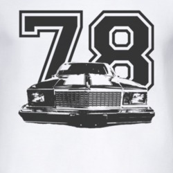 1978 Chevrolet Malibu Faded Look Grill View Black Graphic With Year Li