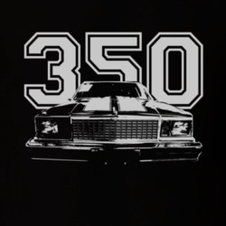 1978 Chevrolet Malibu Faded Look Grill View White Graphic With Engine 