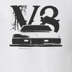 1978 Chevy Malibu Faded Look Rear View Black Graphic With V8 Light T S
