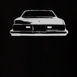 1978 Chevy Malibu Faded Look Rear View White Graphic Dark T Shirt