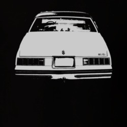 1978 Chevy Monte Carlo Faded Look Rear View White Graphic Dark T Shirt