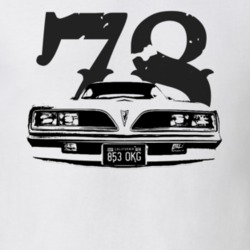 1978 Jim Rockford Pontiac Firebird Grill View Faded Look T Shirt