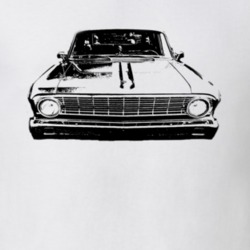 1964  FALCON Grill View Black Graphic Light T Shirt