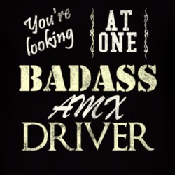 You Are Looking At One Badass Amc Amx Driver Distressed Look Dark T Sh