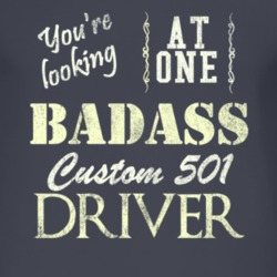 You Are Looking At One Badass Custom 501 Driver Distressed Look Dark T