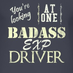 You Are Looking At One Badass Exp Driver Distressed Look Dark T Shirt